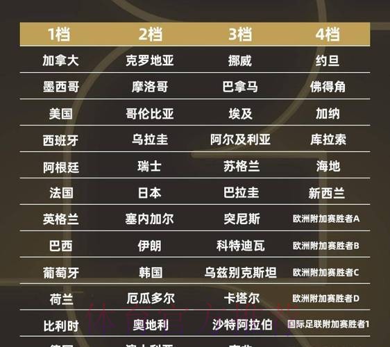 2026世界杯球队名单分析